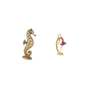 Imagem de Fenteer Estatueta de Bailarina Dourada em Resina, Escultura Elegante, Ornamento Decorativo para Escritório, Quarto, Sala de Estar, Armário, Lareira, Arte, Pre