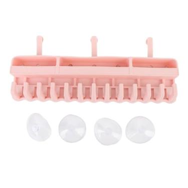 Imagem de Rack de cabelo para trança Suporte de peruca pendurado de silicone com 13 ganchos Ventosa Suporte de extensão de cabelo montado na parede para estilizar perucas organizadas em