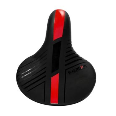 Imagem de Colaxi Selim de bicicleta, ergonômico para bicicletas de estrada de montanha, selim de bicicleta confortável com absorção de choque e antiderrapante, Vermelho