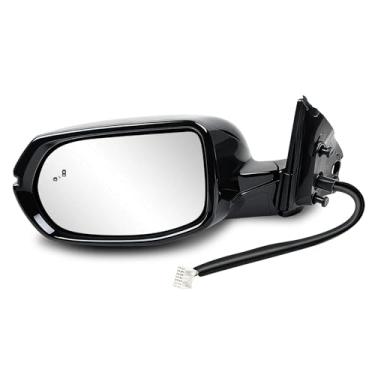 Imagem de Dexepe Conjunto de espelho lateral do motorista compatível com Honda CRV 2017-2022 com monitor de ponto cego aquecido, seta, vidro ajustável de energia preto substitui 76258TLAA32 HO1320318 (9 pinos