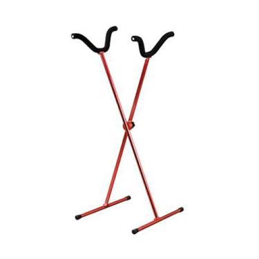 Imagem de XFLY-MODEL RC Airplane Stand Foldable Aluminum Display Holder, Compact Storage Design with Anti-Skid Padding (Red)