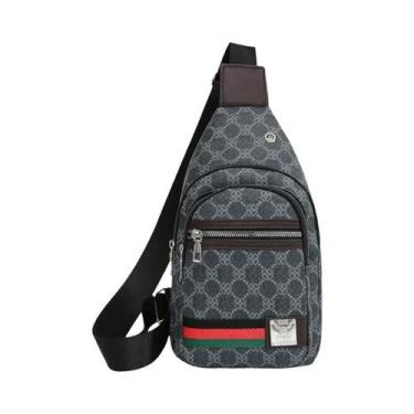 Imagem de Bolsa Mensageiro Casual Multifuncional Masculina Com Abertura Para Fon