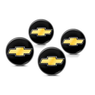 Imagem de Kit 4 Emblemas Resinados 48 mm Centro Calota - Compatível com CHEVR Celta/Onix/Prisma/Corsa hatch-Classic/Montana/Meriva/Agile/Cobalt/Sonic
