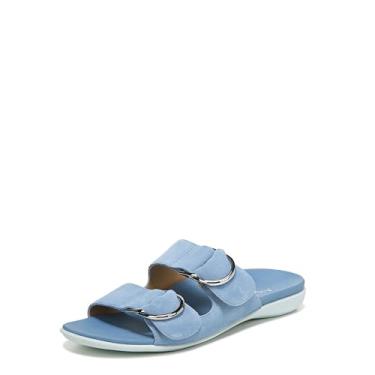 Imagem de Vionic Sandália feminina Mirage Corlee casual sem cadarço - sandálias femininas de suporte que incluem conforto em três zonas com palmilha ortopédica suporte de arco, sandálias femininas, Céu, 7 Wide