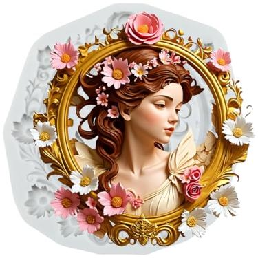 Imagem de MYPRACS Moldura de avatar molde de silicone para decoração de bolo de açúcar topo de cupcake pasta de goma de chocolate argila de polímero