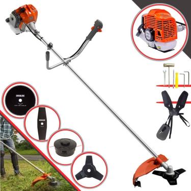 Imagem de Roçadeira Multifunções Tekna RL430ACN-TK À Gasolina 43cc 1,7HP 4 Opções de Corte Com Faca 2 Pontas, Faca 3 Pontas, Faca 80 Dentes e Carretel de Nylon