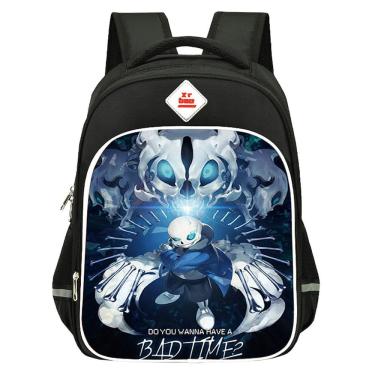 Imagem de Mochila Undertales Sans para crianças School 30x18x39cm Oxford
