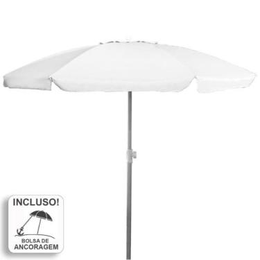 Imagem de Guarda-Sol Premium Zaka Alumínio 2.5 metros Branco Grande Reforçado