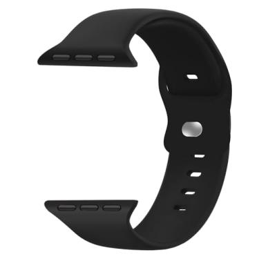 Imagem de Pulseiras esportivas compatíveis com Apple Watch séries SE 11, 10, 9, 8, 7, 6, 5, 4, 3, 2 e 1 de 38 mm, 40 mm, 40 mm, 41 mm, 42 mm, 45 mm, 49 mm e 46 mm, para homens e mulheres (preto, 38/40/41/(42