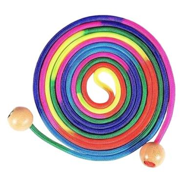 Imagem de Corda de pular longa | Corda de pular -íris de 16,4 m com de , brinquedo de pular ajustável para treinamento de exercícios multijogador, crianças, esportes internos e externos