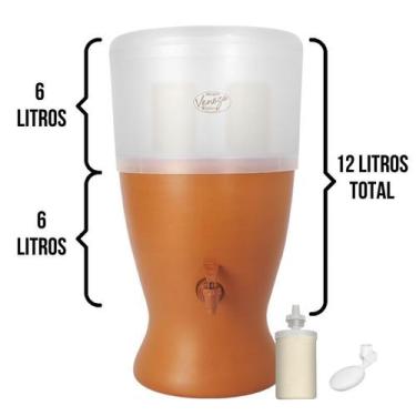 Imagem de Filtro De Barro Para Água São João Veneza 1V 6L - Sao Joao