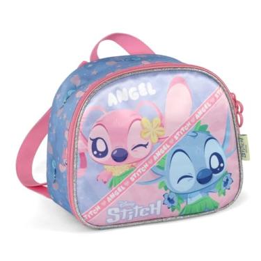 Imagem de Lancheira Térmica Stitch de Costas Infantil Escolar Passeio (Roxo)