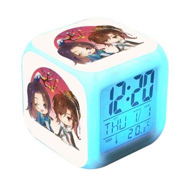 Imagem de Despertador Shapolang Square LED Digital 8x8x8cm para crianças