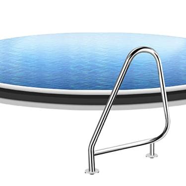 Imagem de KIDYBO Trilhos de piscina de 90 cm x 56 cm x 81 cm, trilho de apoio manual de piscina com acessórios de instalação, corrimãos de segurança para piscina de deck de água para piscinas de jardim e