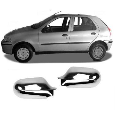 Imagem de Aplique Cromado Capa Retrovisor Fiat Pálio 2000/2004 Uno Fire 2006/2010 Par