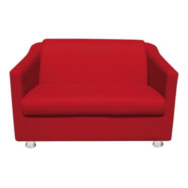 Imagem de Namoradeira Tilla Decorativa 2 Lugares Corino Vermelho