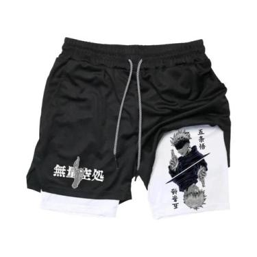 Imagem de Shorts De Compressão Masculinos De Secagem Rápida Jujutsu Kaisen 2 Em 