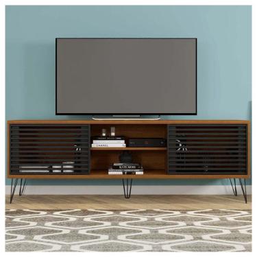 Imagem de Rack Bancada Para TV Até 72 Polegadas Frizz Marrom Caemmun