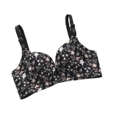 Imagem de Sutiã Push-up Sem Costura Com Estampa Floral Para Mulheres, Lingerie S