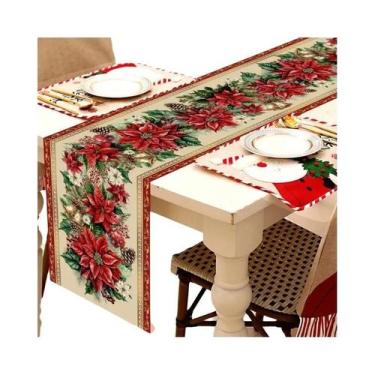 Imagem de Caminho De Mesa De Natal, Decoração Para Casa, Decoração De Mesa De Na