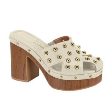 Imagem de Tamanco Vizzano Plataforma Salto Bl alto Frente Fech Tachas-Feminino