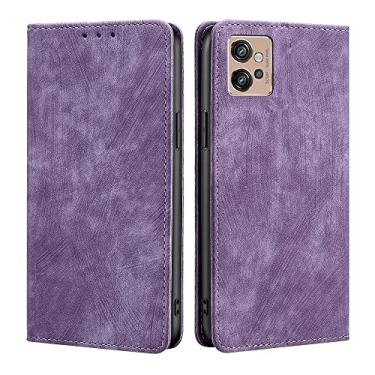 Imagem de For Motorola Moto G32 4G RFID Anti-theft Brush Magnetic Leather Phone Case