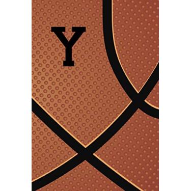 Imagem de Y: Monogram Initial Letter Name Basketball Journal/Notebook, Basketball Playbook, Personalized Basketball Gift, Basketball Player Notebook, Basketball ... gift, 120 Pages of 6" x 9" Lined Notebook