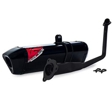 Imagem de Escape/Ponteira Coyote TRS 2 WAY Alumínio - YBR 125 Factor 2009 até 2016 - Preto/Black