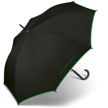 Imagem de Guarda-Chuva Automático Longo Sombrinha United Colors Black Benetton