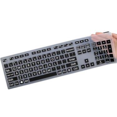 Imagem de Capa de teclado de impressão grande para teclado Dell KM636 KB216 KB216t KB216d KB216p com e sem fio, Dell Optiplex 5250 3050 3240 5460 7450 7050, Dell Inspiron Desktop 61.0 cm 68.6 cm 5400 0 5499 0