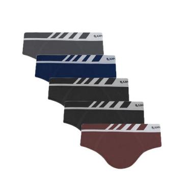 Imagem de Kit 5 Cuecas Lupo Slip 691 Microfibra S/costura original nfe, M, Sorti