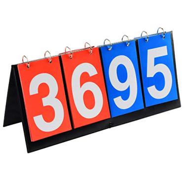 Imagem de LEAP Score Flipper/Portable Fliper/Flip Scoreboard/Score Keeper for Basketball Vollyball Tennis Table Tennis, 4 Placares Digitais Portáteis