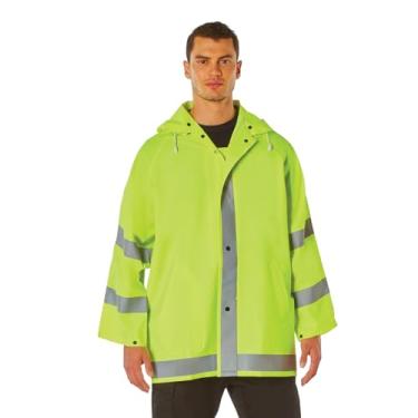 Imagem de Jaqueta de chuva reflexiva Rothco, Safety Green, Medium