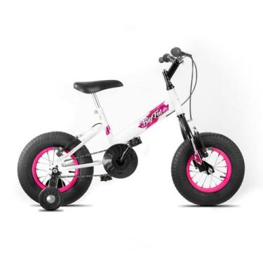 Imagem de Bicicleta Aro 8 Ultra Bikes Big Fat Infantil, Branco, Rosa, Aro 8