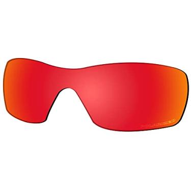 Imagem de SAUCER Lentes de reposição premium para óculos de sol Oakley Dart de alta definição - vermelho fogo polarizado