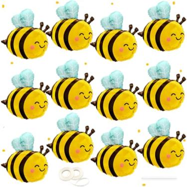 Imagem de 12 PCS Bee Balloons for Baby Shower & Birthday Party Decorations - Bee Day Party, Honeycomb & Sunflower Theme - Bee Baby Shower Decor, Bee Party Supplies, Bee Decorations