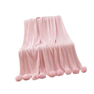 Imagem de Ｂｅｓｇａ Clanta de malha coberta decoração decorativa decoração de casa quente 39,37 "x 41,34" cobertor aconchegante para sofá de viagens ao ar livre, Rosa