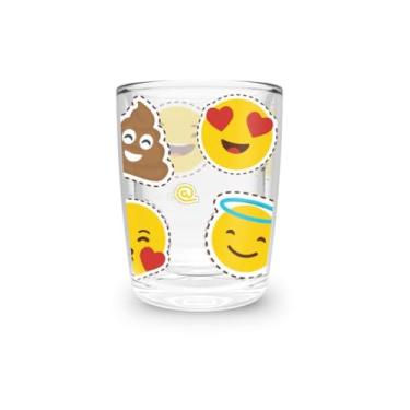 Imagem de Copo Shot 60ml Parede Dupla P/Tequila Cachaça Café Pinga Policarbonato (Emojis)