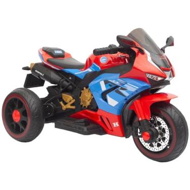 Imagem de Bang Toys - Moto Elétrica Infantil Edge Titan 12V - com Luzes de LED, Sons, Entrada USB/MP3, Bluetooth e Acelerador no Pedal - Suporta até 25kg - Cor Vermelho