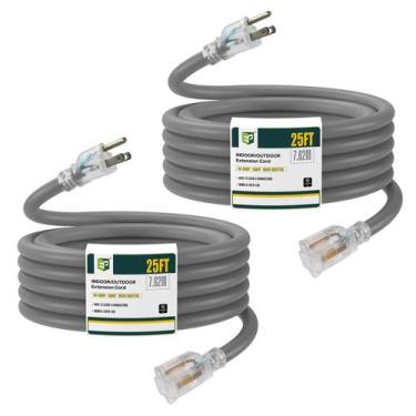 Imagem de Cabo de extensão EP 25 pés iluminado ao ar livre 12/3 SJTW Heavy Duty