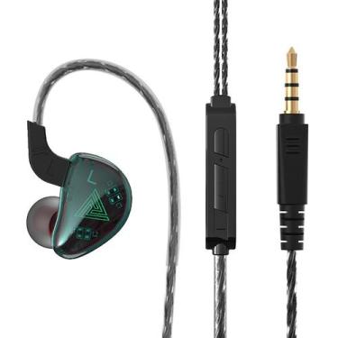 Imagem de Controle de fio intra-auricular com microfone Subwoofer fone de ouvido