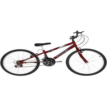 Imagem de Bicicleta de Passeio Ultra Bikes Esporte Rebaixada Aro 24 Reforçada Freio V-Brake – 18 Marchas Vermelho