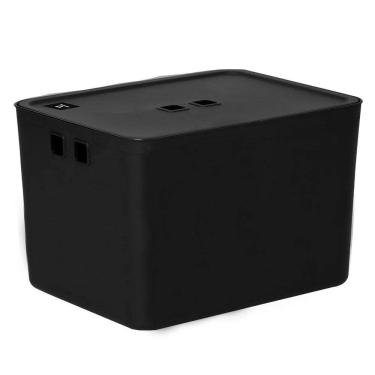 Imagem de Caixa Organizadora 18 Litros Com Tampa Preto