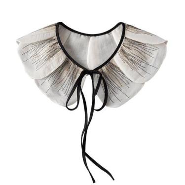 Imagem de Design genérico de gravata de fita elegante de gola falsa para mulhere
