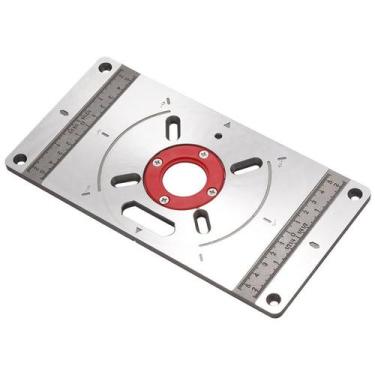 Imagem de Placa de inserção de mesa de roteador em liga de alumínio para marcena