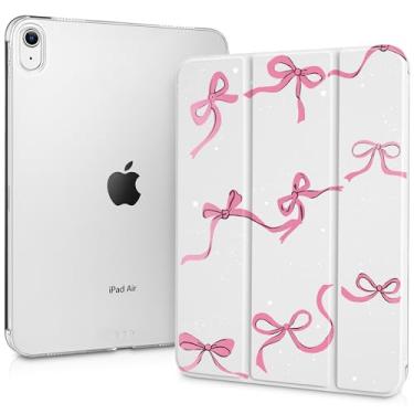 Imagem de May Chen Compatível com iPad Air 11 (M3 2025/M2 2024) 7º 6º, iPad Air 4 e 5 de 10,9 polegadas, 5º 4º (2022/2020), capa com suporte fino com revestimento traseiro rígido translúcido despertar/hibernar