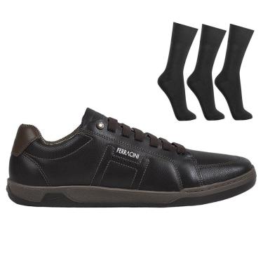 Imagem de Kit Sapatênis Ferracini Lexus Masculino + 3 Pares de Meias
