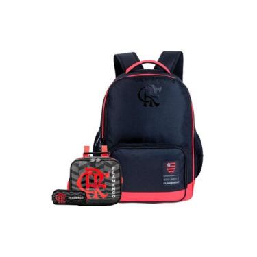 Imagem de Kit Mochila De Costas+Lancheira+Estojo Flamengo - Xeryus