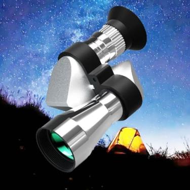 Imagem de Mini telescópio monocular, mini monóculo portátil prata 10 x 20 mm para observação de pássaros, pesca, viagens, paisagens e aventuras ao ar livre