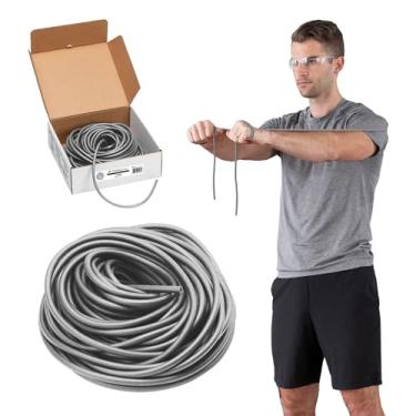 Imagem de THERABAND Tubo de resistência, prata, super pesado, nível 6, rolo de 30,5 m, sem látex, tubo de exercício de nível profissional para exercícios corporais e básicos, cortado no comprimento, codificado